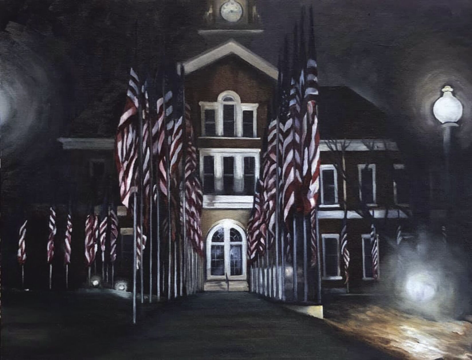 2020 Plein Air Paint-Out of Edwards County successful (Albion Courthouse)